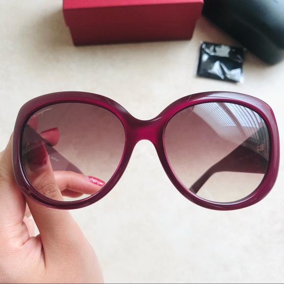 Salvatore Ferragamo 55MM Sunglasses Maroon SF721S main image 4